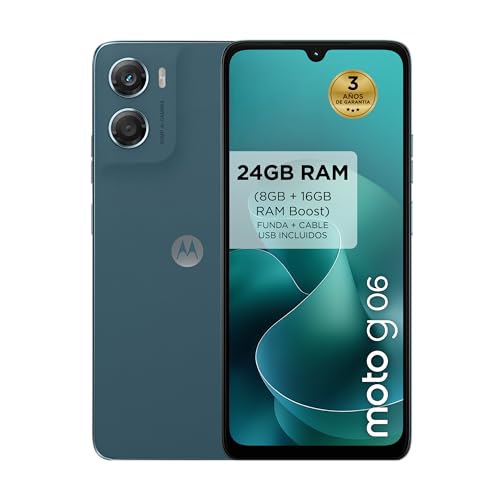moto g06 24GB (8GB+16GB RAM Boost)/256GB color PANTONE TAPESTRY, Gran pantalla 6.88