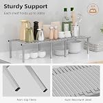 STORAGE MANIAC Expandable Cabinet Organizer Shelf, Set of 4, Gray - Image 4
