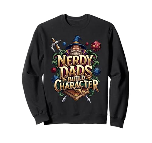 Nerdy Dads Build Character Funny RPG Dice Tabletop Gamer �g���[�i�[