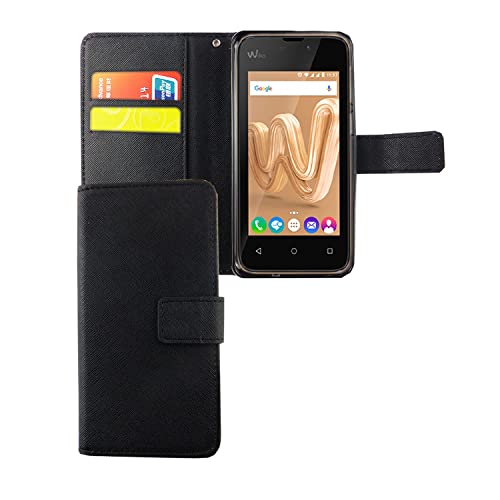Housse Wiko Lenny 3 Max König Design noir similicuir rabat