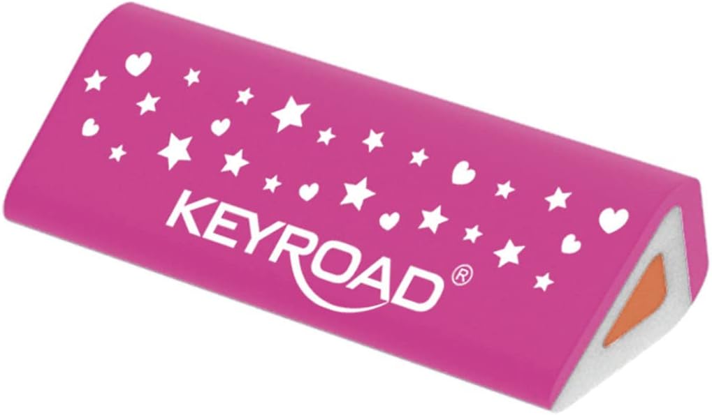 KeyRoad Roofix Universal Erasers Pack of 24 Triangular/Packaged in Display/Mixed Colours/Made of Thermoplastic Rubber Highest Quality/Kids Small Funny Erasers