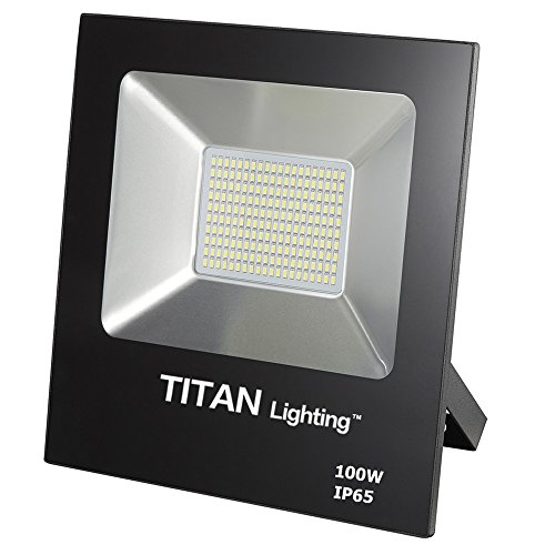 Titan Lighting Bronze Frameless 100W Led Flood Lights, 250W HPS/HID Replacement, 8500LM, 6000K Day Light, Waterproof, 120-277V, Instant on