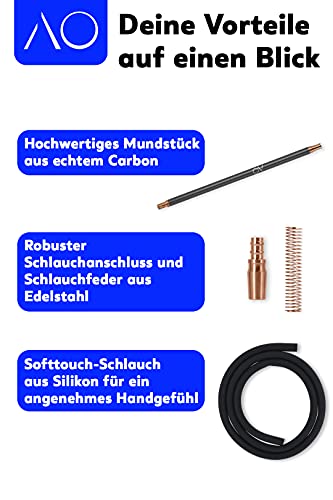 AO® Carbon Schlauchset Matt Schwarz | Carbon High Tech: Ultra leicht und bruchsicher! (Rose Gold) – Bild 4