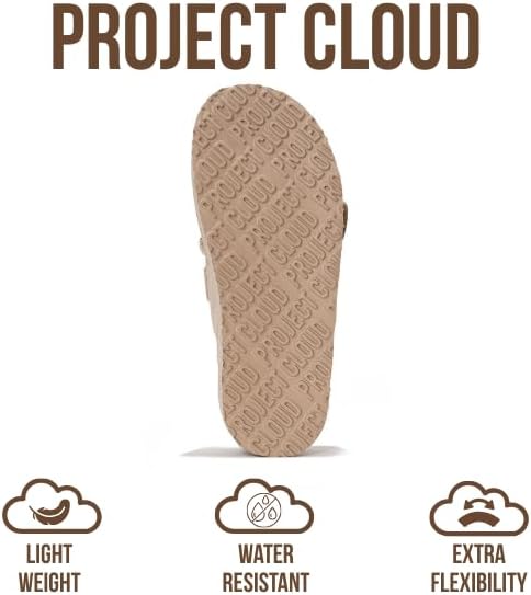 Project Cloud 100% Genuine Leather Sandals For Women - Platform Sandals Memory Foam Insole Non Slip Womens Sandals with adjustable straps - Wedge Sandals for Women 2026 (Silverstar) - Image 5