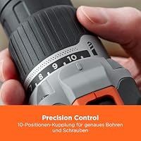 BLACK+DECKER 18V 2-Gang-Akku-Schlagbohrmaschine, BCD003C2K-QW – Ansicht 4