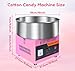Cotton Candy Machine Commercial, 1000W Electric Cotton Candy Maker Machine, Candy Floss Machine with Stainless Steel Bowl and Sugar Scoop for Kids Birthday, Family Party Pink
