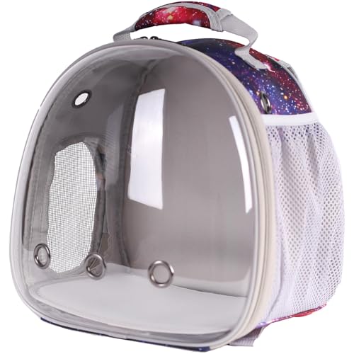 guinea pig carrier backpack bearded dragon backpack reptile lizard clear space capsule bubble astronaut window backpack carrier for bunny hedgehog rabbit hamster galaxy blue