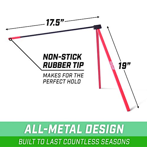 Gosports Football Kicking Tee, Metal Place Kicking Stand For Field Goal Kicks - Portable Holder Compatible With All Football Sizes, Red #TOP2