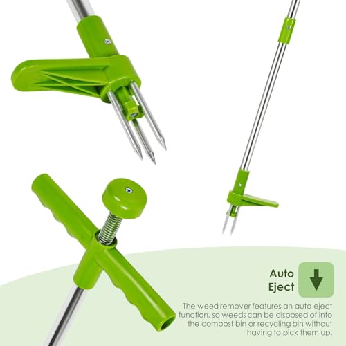 GEEZY Extractor de malezas de Acero Twister Claw Removedor de malezas Deshierbe Root Killer Herramienta de Mano de jardín - Image 4