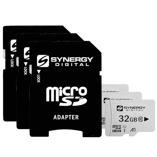 Synergy Digital 32GB Micro SDHC Secure Digital UHS-I Memory Cards, Compatible with Samsung SCH-I927 Cell Phone - Class 10, U1, 100MB/s, 300 Series - Pack of 3