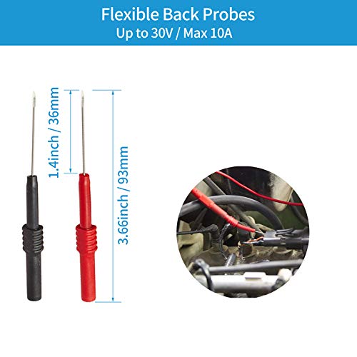 Testeronics 34-In-1 Test Lead And Test Probe Kit For Multimeter Tester | Lead Extension Right Angle To Straight 4Mm Banana Plug Connectors Meter Leads | Multi-Type Back Probe Set | Alligator Clips #TOP4