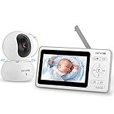 ★【HD-FARBBILDSCHIRM UND FLEXIBLE DIGITALKAMERA】: Der 4,3 Zoll TFT-LCD-Bildschirm des Babyphones hat eine Auflösung von 480 x 272 und bietet Ihnen die Möglichkeitt, Ihr Baby klar zu überwachen. Die Babykamera kann geschwenkt (bis zu 350 Grad) und vertikal eingestellt werden (bis zu 58 Grad).