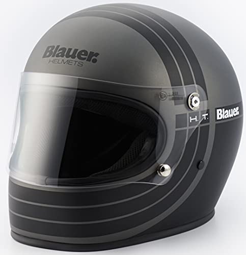 Blauer 80's hełm, czarny/tytanowy, XS