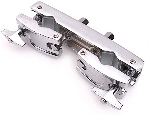 Rikavim Drum Clamp 2 Hole Silver Durable Multiclamp Cymbal Stand Mount Holder For Drums Cymbals Musical Parts #TOP3