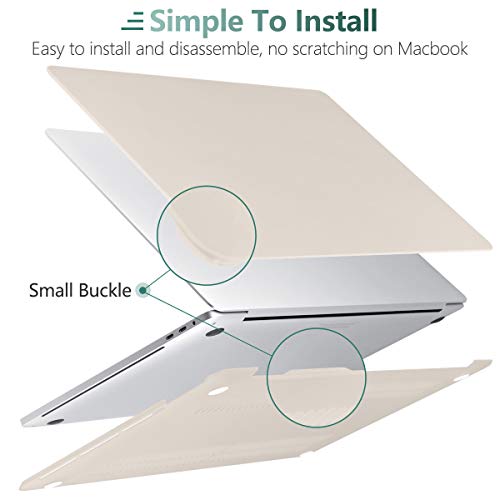 Batianda For Macbook Pro 13 Inch Case 2020 2022 Release M2 Chip A2338 M1 A2289 A2251, Plastic Rubberized Matte Hard Shell Case With Keyboard Cover For Newest Macbook Pro 13'' Touch Bar, Rock Grey #TOP3