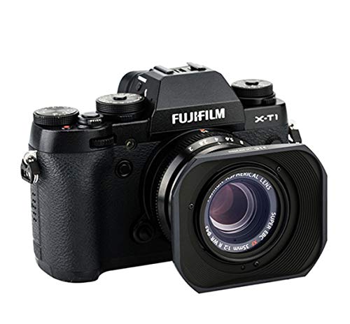 Jjc Dedicated Black Metal Square Bayonet Lens Hood For Fujinon Xf35Mmf2 R Wr Xf23Mmf2 R Wr, Fuji 35Mm F2 Hood, 23Mm F2 Lense Hood, Slide In Front Cap, Replaces Fujifilm Lh-Xf35-2 Lh Xf35 2 Hood Shade #TOP5