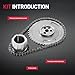 BDFHYK Engine Timing Chain Kit with Sprocket Compatible with Chevy Compatible with GMC Compatible with Cadillac Fits for Express,Silverado,Suburban,Sierra,Savana,Tahoe,Yukon 4.8L 5.3L 5.7L 6.0L V8 OHV