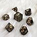 Orgonite Shop Natural Gemstone DND Dice Set 7PCS Crystal Dice for Dungeons and Dragons Handmade Stone Dice for Table Games Dice Set with Gift Case (Labradorite)