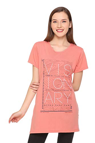 Image of In Love Women's Plus Size Longline T-Shirt with Side Pocket, 3 /4 Sleeve, Crew Neck