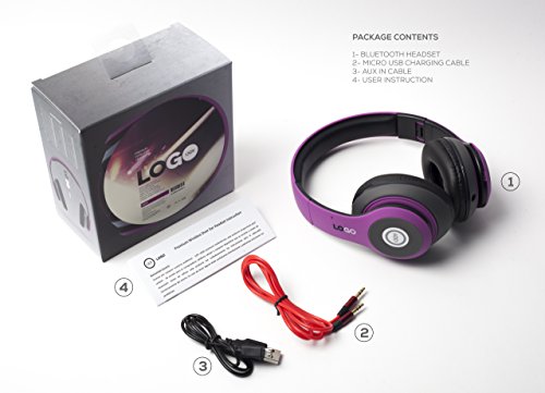 Ijoy Matte Rechargeable Wireless Bluetooth Foldable Over Ear Headphones With Mic, Edm #TOP5