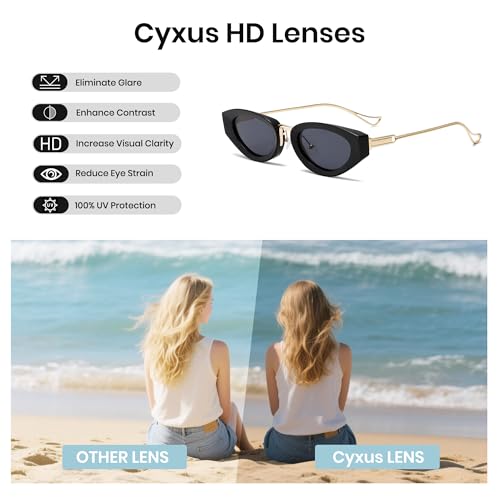 Cyxus Cat Eye Sunglasses for Women, Trendy Sunglasses Womens UV Protection for Driving, Outdoor, Daily Use4