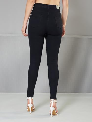 Image of Miss Chase Women's Skinny High Rise Regular /Cropped Length Stretchable Denim Jeans