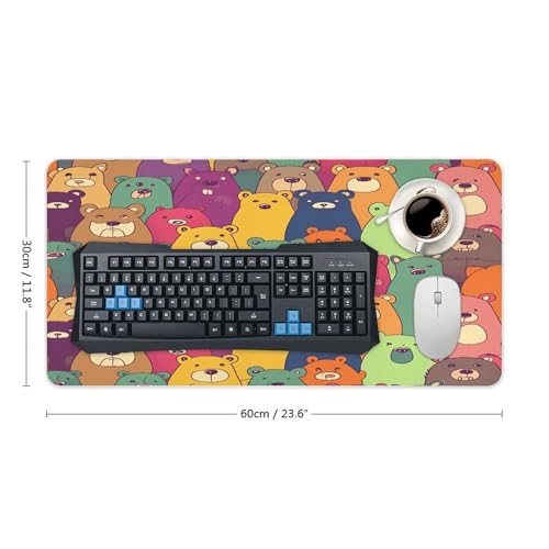 Colorful Bears Desk Mat Pad Grande de Goma Antideslizante miniatura 2