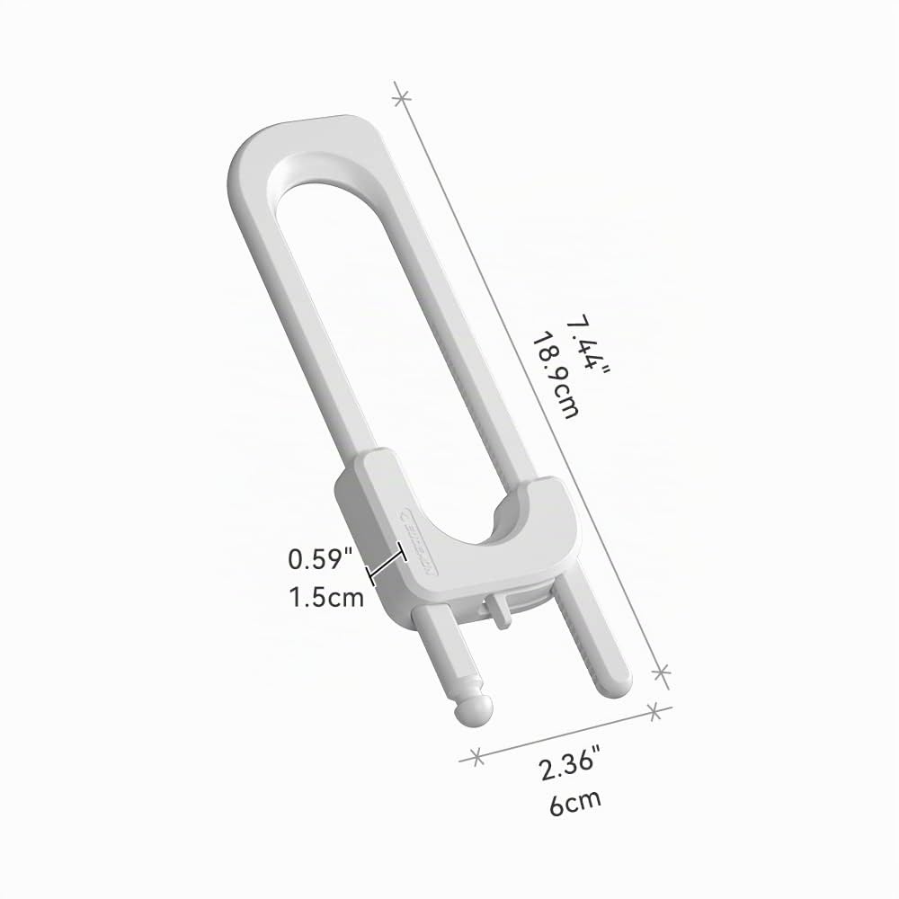 EUDEMON Lot de 3 Verrous de Sécurité pour Armoire en Forme de U, Verrou de Sécurité pour Bébé pour Tiroirs et Poignées de Placard, Commode, Cuisine, Rangement, Facile à Installer