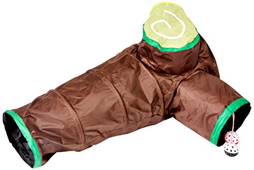 Chalesco Tunel com 3 Saidas para Gatos, (cores sortidas)