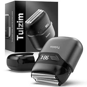 Electric Foil Shavers for Men, Upgraded Mini Electric Razor with LED Display, Compact Face Shaver with IPX7 Waterproof, Foil Shaver for Men with 3 Blade Heads Floating Head Wet/Dry USB Type C