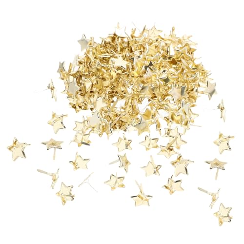 ARTIBETTER Small Fastener Set 200pcs Star Brad Clips Metal Construction for Cardmaking and Decorative Embellishments