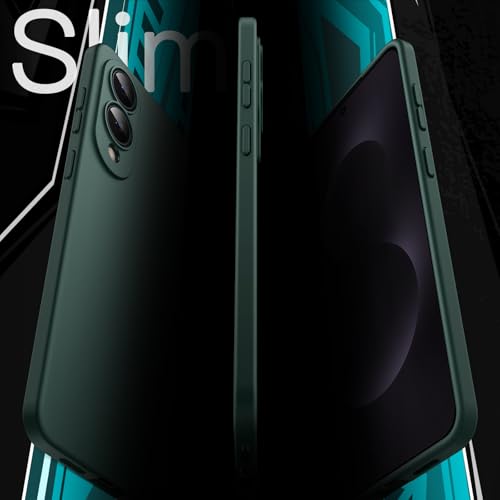Image of JETech Slim Fit Cover Case for Samsung Galaxy S25 Edge, Camera Lens Full Protection, Soft TPU Thin Protective Phone Cover with Matte Finish, Shockproof (Midnight Green)