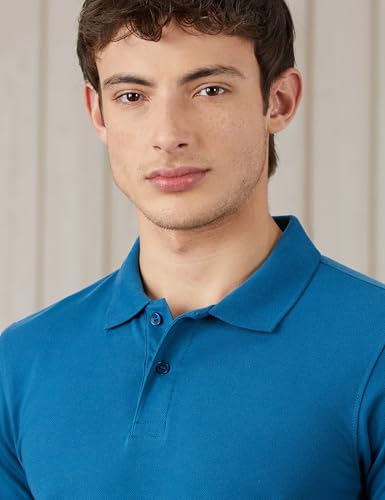 Image of Amazon Brand - Symbol Men's Cotton Rich Solid Polo Tshirt | Collar Tshirts | Half Sleeves | Plain-Regular Fit (Available in Plus Sizes and Combo Pack of 2)