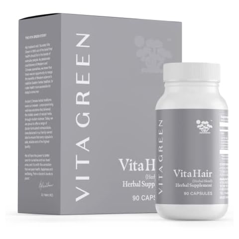Vita Hair - Hair Growth Vitamins for Women & Men, Proven Herbal Supplement for Faster Hair Growth, Hair Loss & Thinning Hair - 90 Capsules Cover