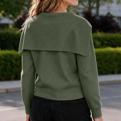Sweaters for Women Collared Knit Pullover Relaxed Fit Fall Winter Tops - image 3