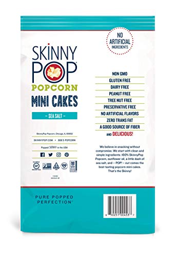 Image of SkinnyPop Sea Salt Cakes, 4ct, 5oz bag