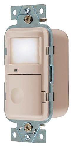 Hubbell Wiring Systems Ws2000Nla Lighting Controls, Occupancy/Vac Ancy Sensors, Wall Switch, Passive Infrared Technology, 120/277 Vac With Night Light, Light Almond #TOP22