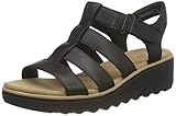 Clarks Jillian Quartz Sandalias con cuña Mujer, Negro (Black Leather), 40 EU
