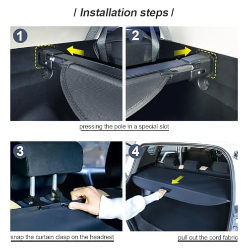 Cubierta de carga para viajes en CR-V 2012-2016: estante protector trasero 5