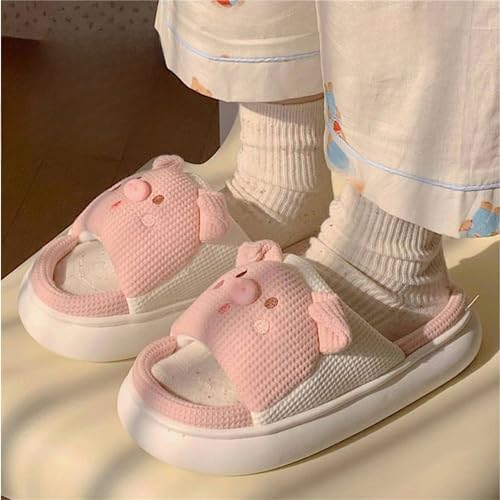 Cotton and linen slippers Cartoon cotton and linen slippers Men's and women's slippers at home slippers4