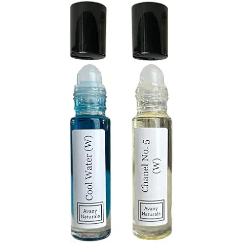 Avany Naturals Set of 2 Women's Perfume Oils - Long Lasting Roll on Fragrance - Soft Clean Scented Cologne Dupe (Set #10) Cover