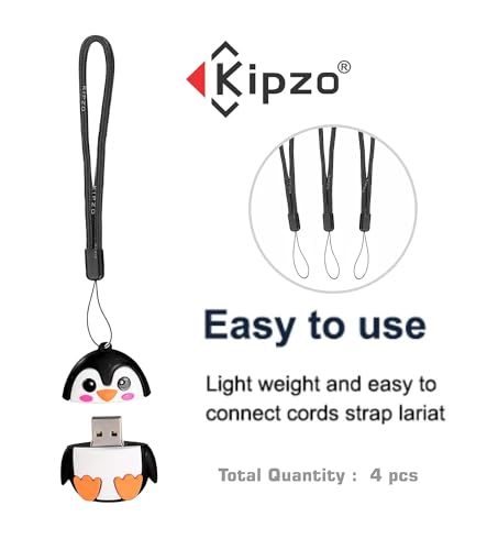 Image of Black Multipurpose Hand Wrist Strap Lanyard 4 Pcs for Cell Phone Cover Key Ring Pen Drive Badge Holders Charm DIY Jewellery Straps Thread Ring with Hook Smart Round Zip Carry case Pouch