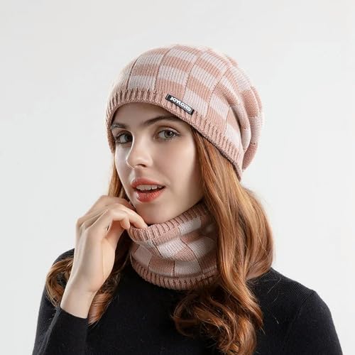 Conjunto de invierno de punto premium con interior de terciopelo de máxima suavidad 3