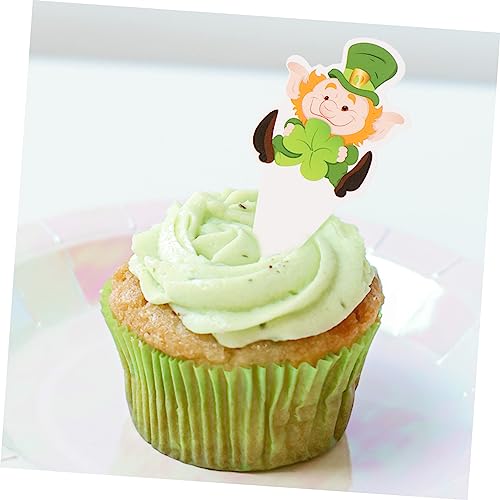 Zerodeko 24 Peças Bandeiras De Bolo Paddys Day Fontes De Festa Dia De São Patrício Inserção De Bolo