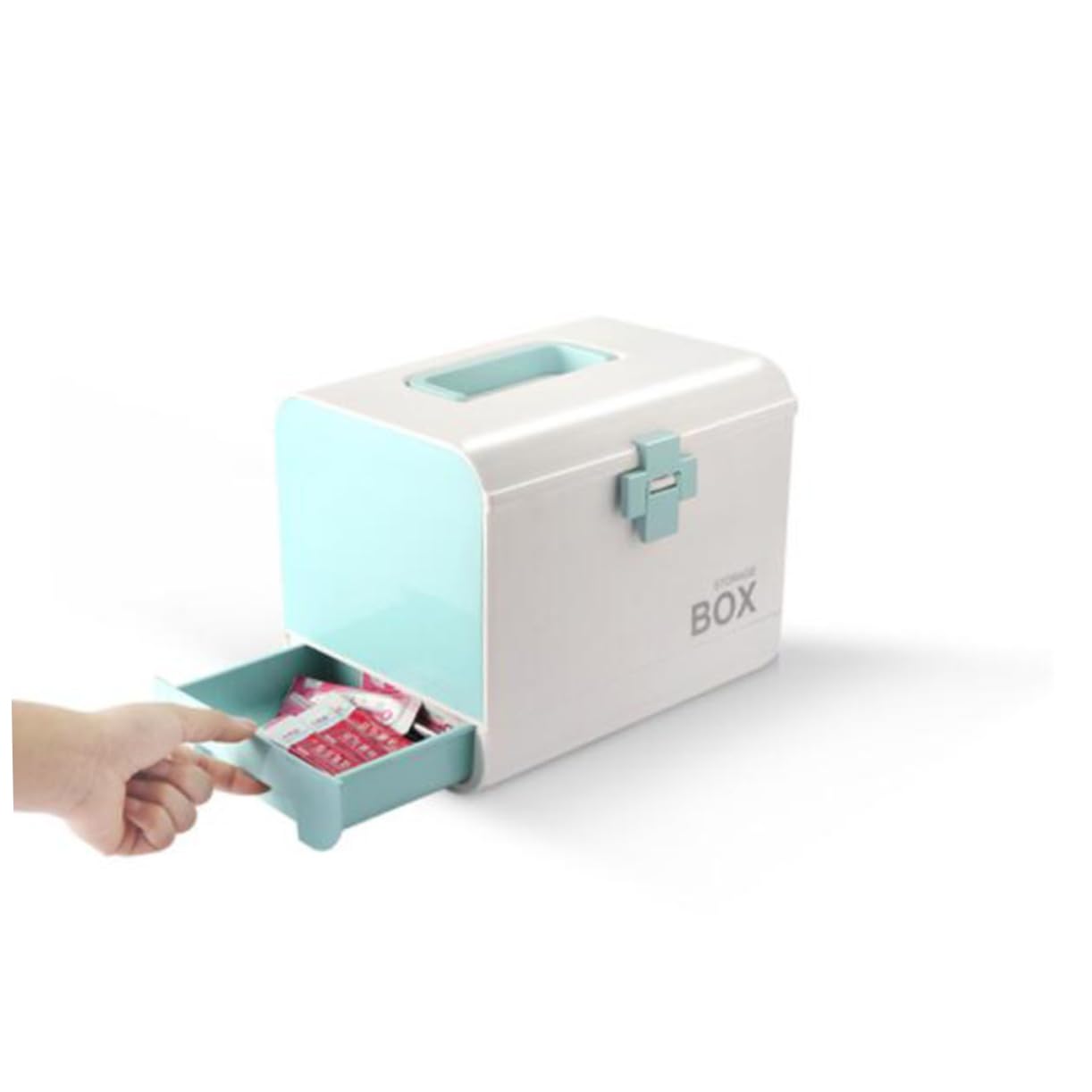 FRCOLOR Valigetta Per Medicinali Di Famiglia Scatola Per Medicinali Leggera Con Organizer Contenitore Per Medicinali Portatile Con Coperchio