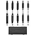 NexTool Conjunto de brocas, 10 pontas de chave de fenda de extremidade dupla para várias ferramentas, ferramenta de bolso E1 e capitão emblemático, ranhura, slot, hexagonal e torx com estojo de