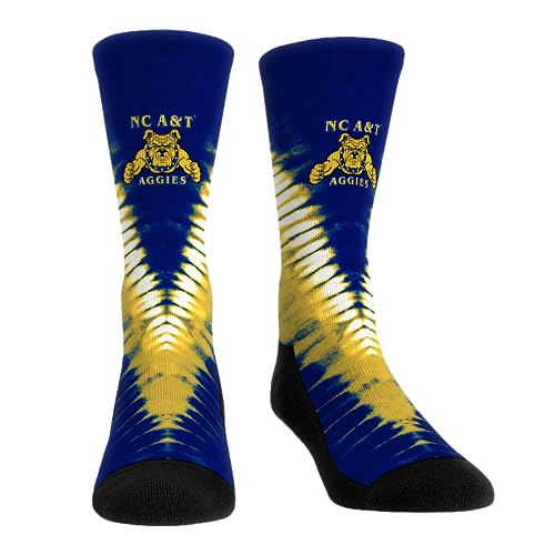 Rock 'Em NCAA North Carolina A&T - V Shape Tie Dye Socks (L-XL)