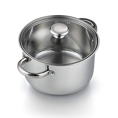 Cook N Home Stainless Steel Saucepan Double Boiler Steamer, 4Qt, Silver #TOP5