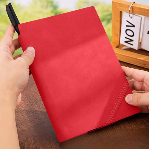 Carnet de notes A5 anti-ratures LOOKIN' FRIDAY rouge 200 pages avec stylo pour bureau