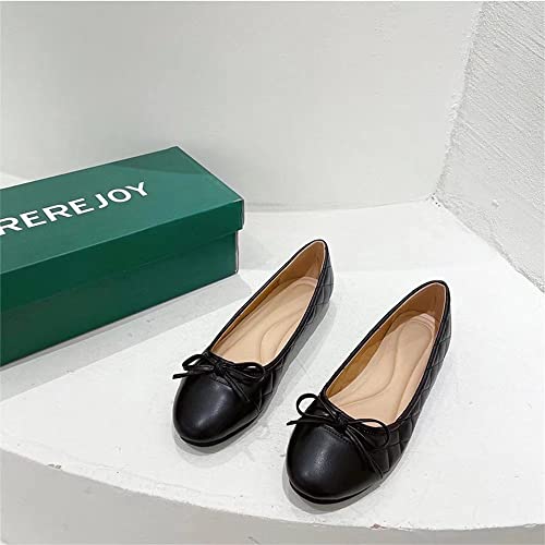 Stunner Women's Casual Flats Comfortable Round Toe Slip On Ballet Flats with Bow Decoration2
